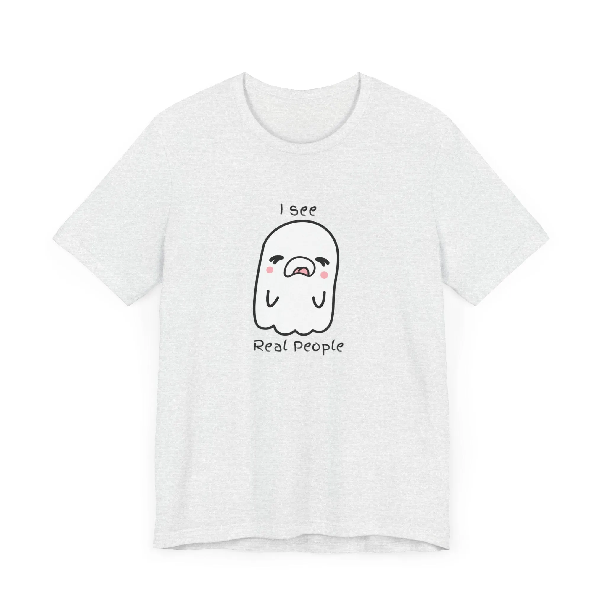 Kawaii ghost Real people Unisex Jersey Short Sleeve Tee