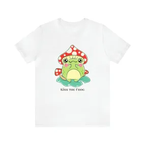 Kiss the frog kawaii cute Unisex Jersey Short Sleeve Tee