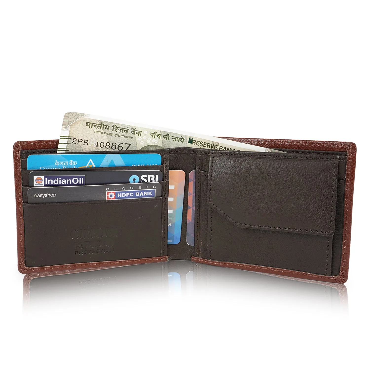 Leather Classic Travel Dot Embossed Leather Wallet