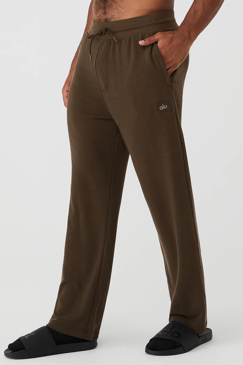 Micro Waffle Fast Break Sweatpant - Espresso