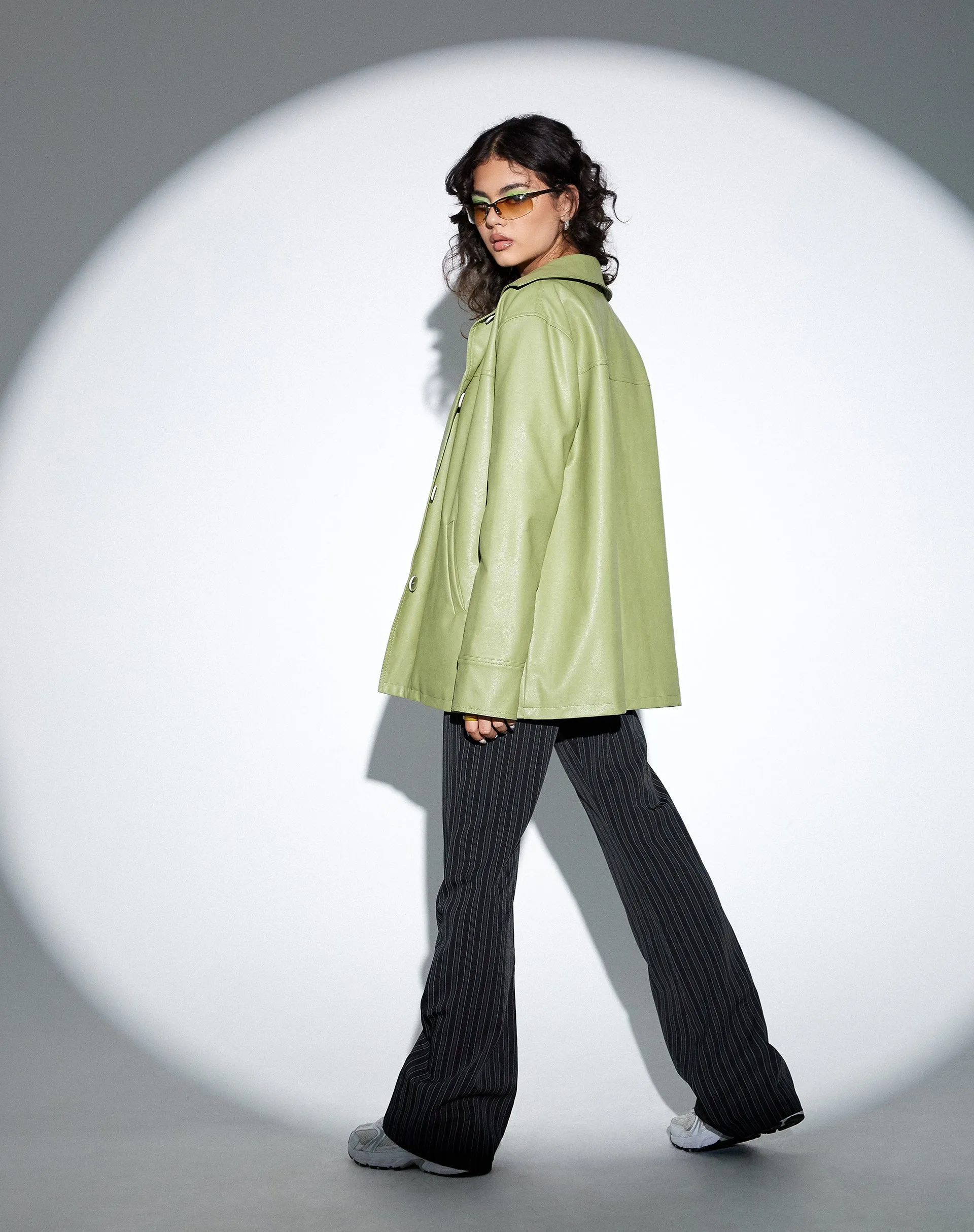 MOTEL X OLIVIA NEILL Walta Jacket in Pu Green