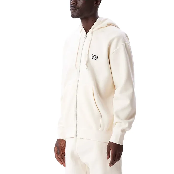 Obey Established Works Eyes full zip hoodie 112460011 A095600 white