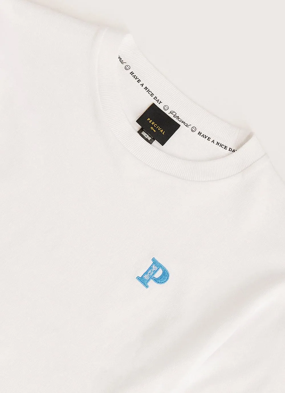 Patch Long Sleeve T Shirt | Embroidered Organic Cotton | White