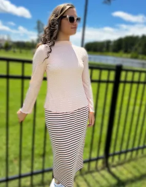 Pencil Skirt Knit-Striped