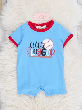 Red & Blue Little Slugger Romper