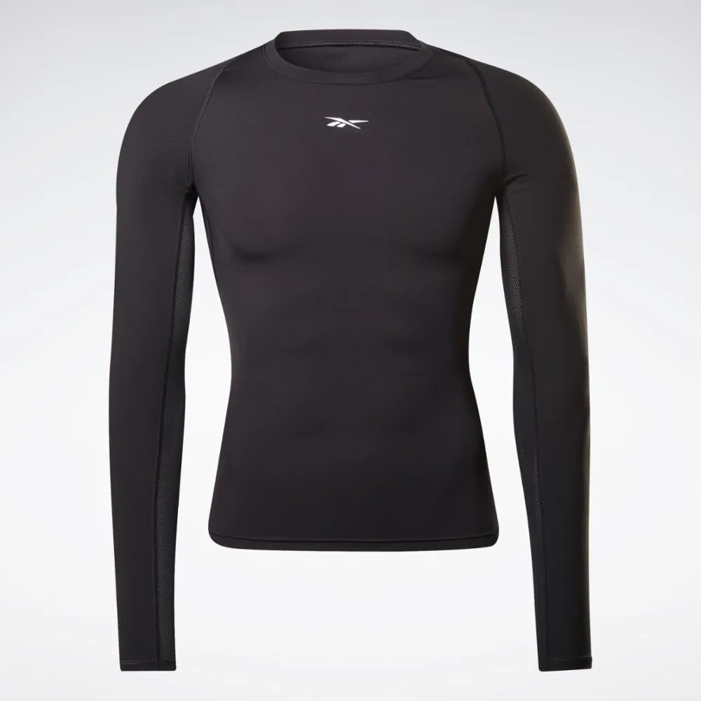 Reebok Apparel Men United By Fitness Compression Long Sleeve Shirt BLACK