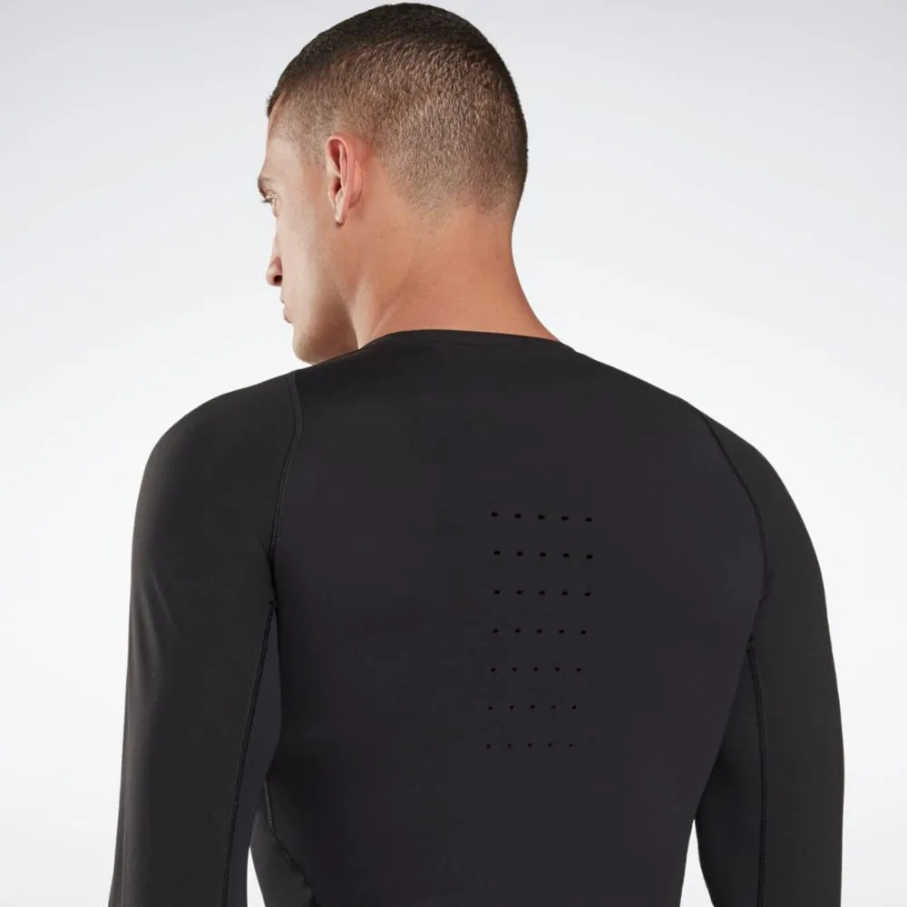 Reebok Apparel Men United By Fitness Compression Long Sleeve Shirt BLACK