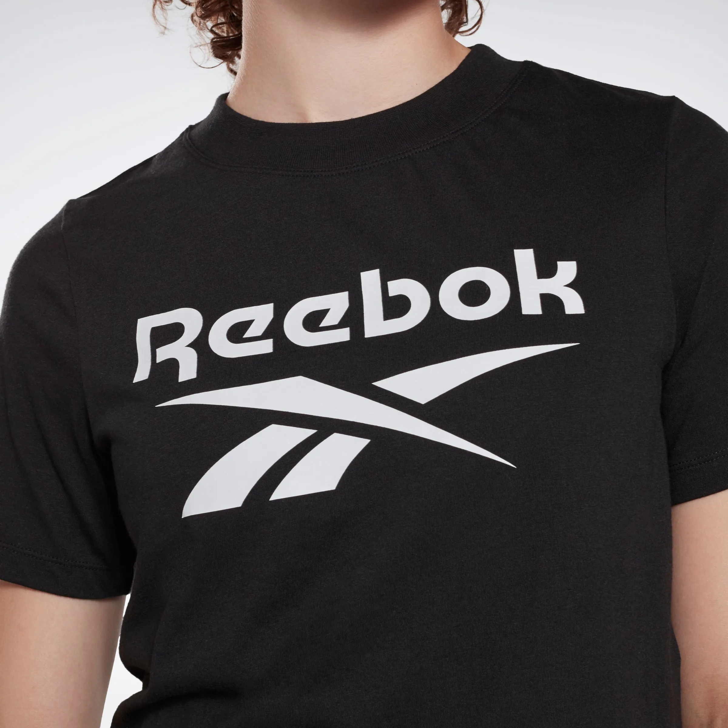 Reebok Apparel Women Reebok Identity Cropped T-Shirt Black