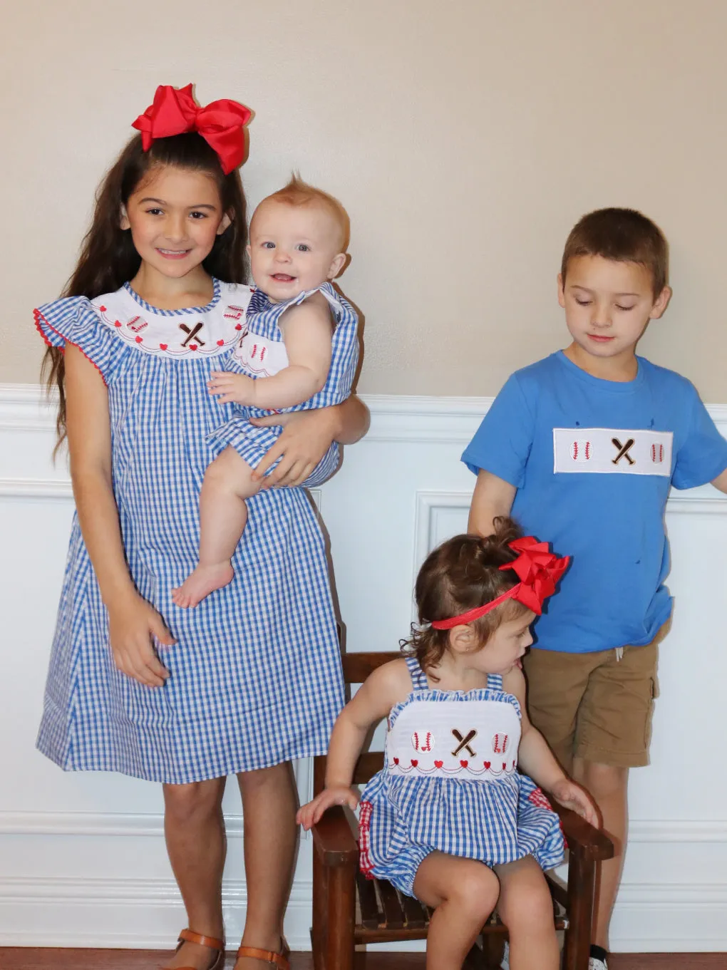 Royal Blue Smocked Baseball Bubble