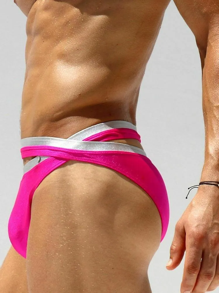 RUFSKIN Swimwear Crown Swim-Briefs Sexy Maillot Pink AF 15