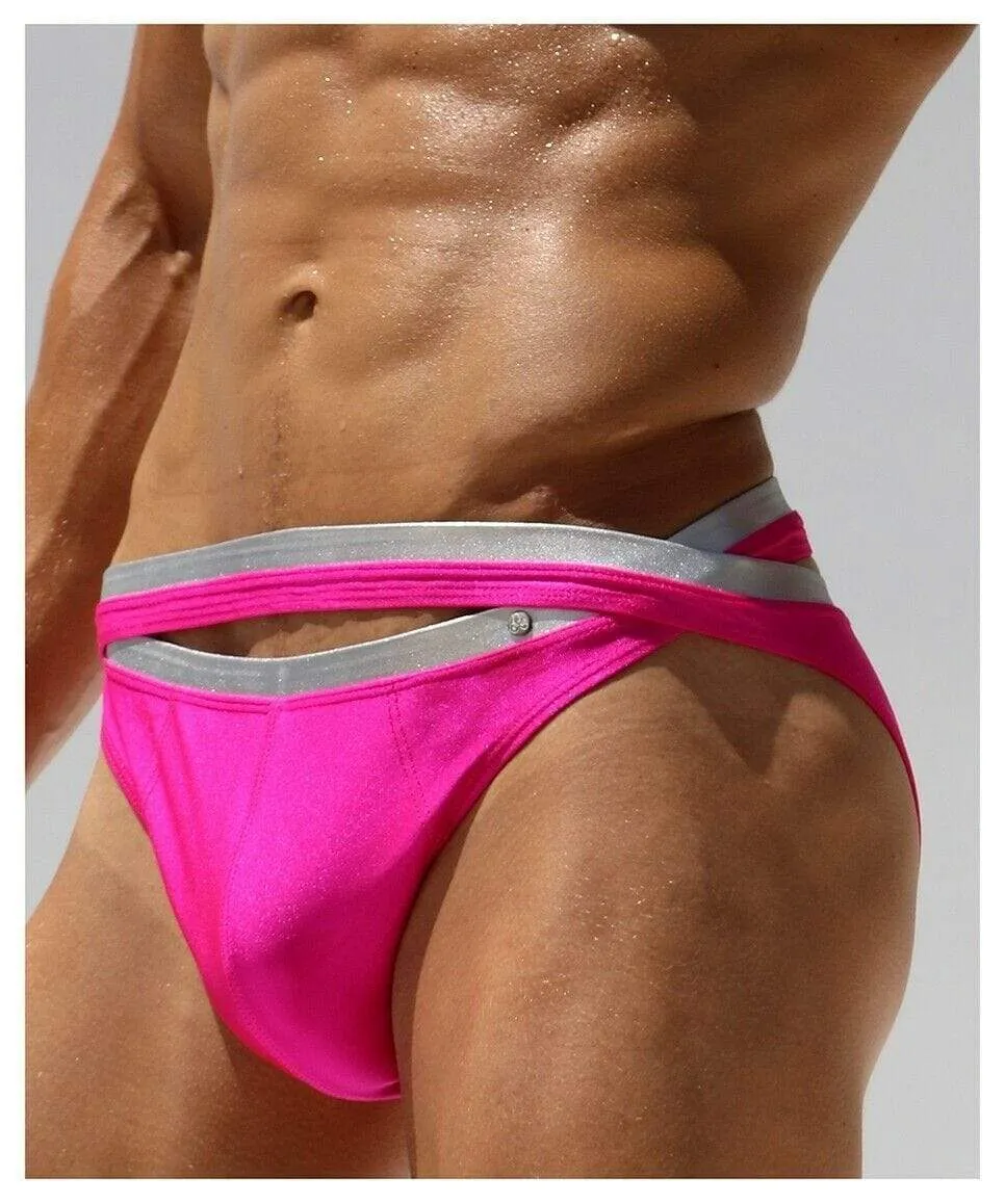 RUFSKIN Swimwear Crown Swim-Briefs Sexy Maillot Pink AF 15