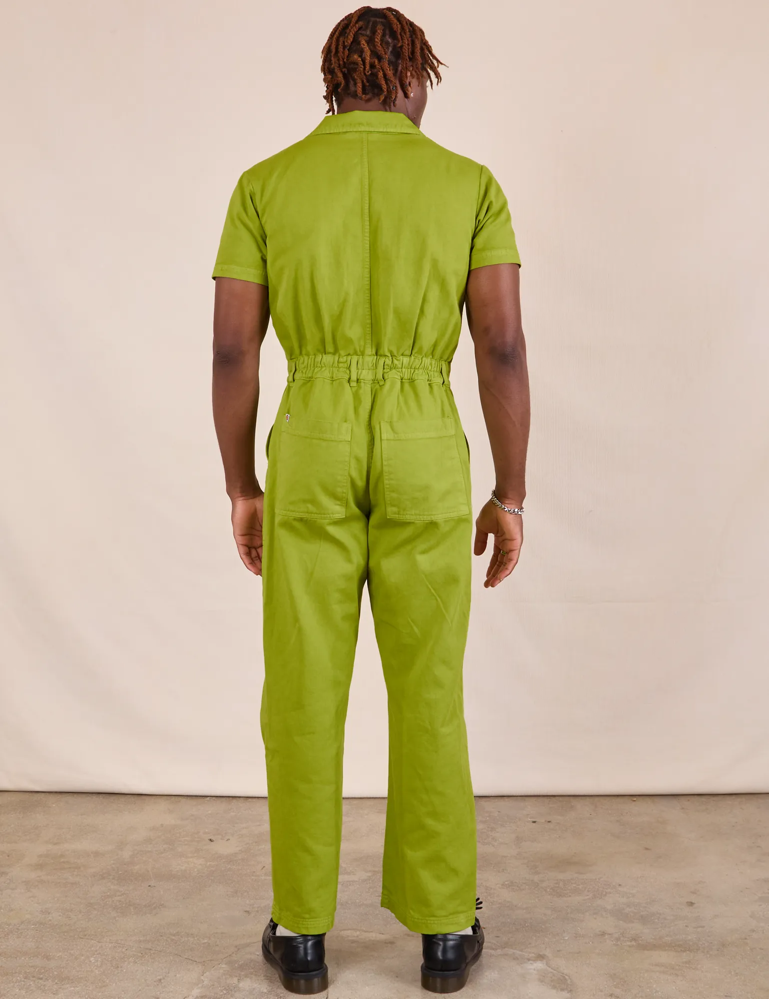 Short Sleeve Jumpsuit - Gross Green