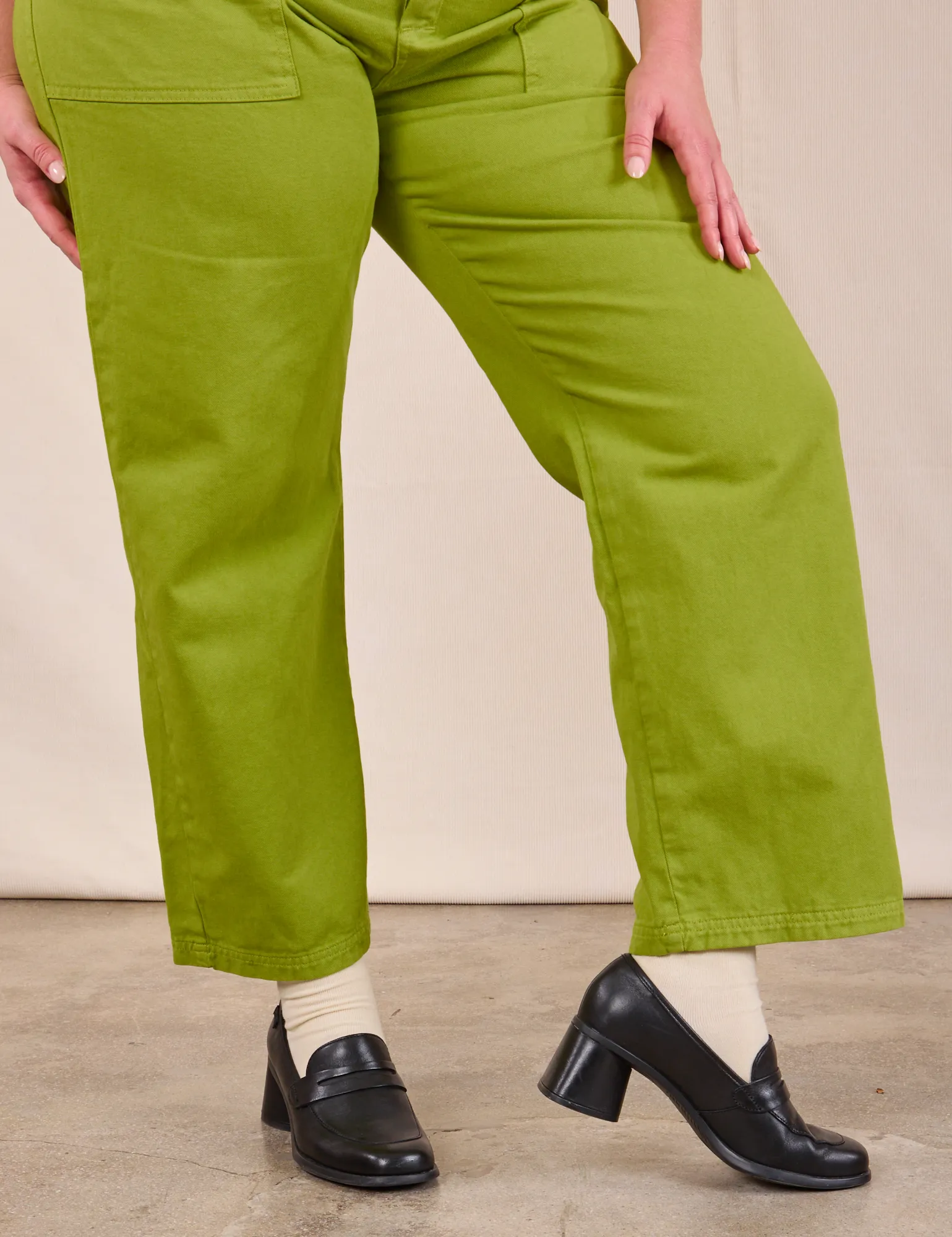 Short Sleeve Jumpsuit - Gross Green