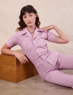 Short Sleeve Jumpsuit - Lilac