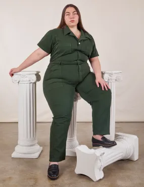 Short Sleeve Jumpsuit - Swamp Green