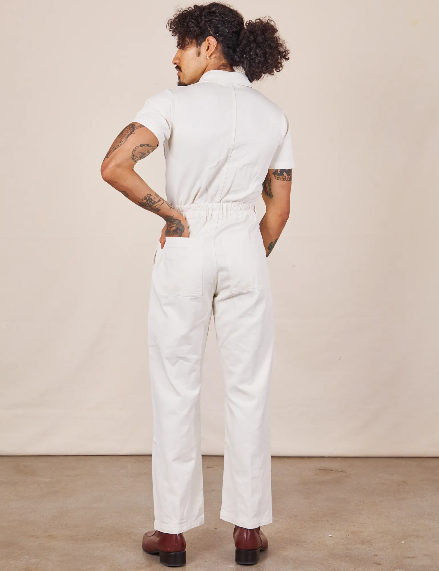 Short Sleeve Jumpsuit - Vintage Tee Off-White