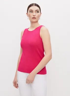 Sleeveless Pointelle Sweater