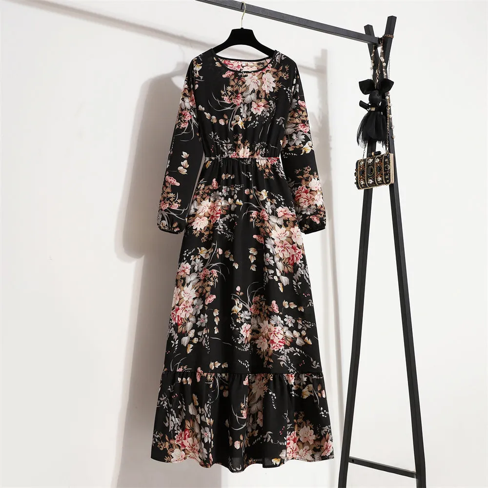 Spring Women Maxi Dresses Casual