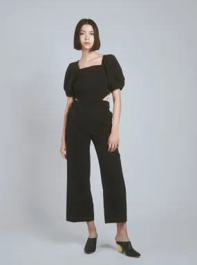 Square Neck Puff Sleeve Jumpsuit