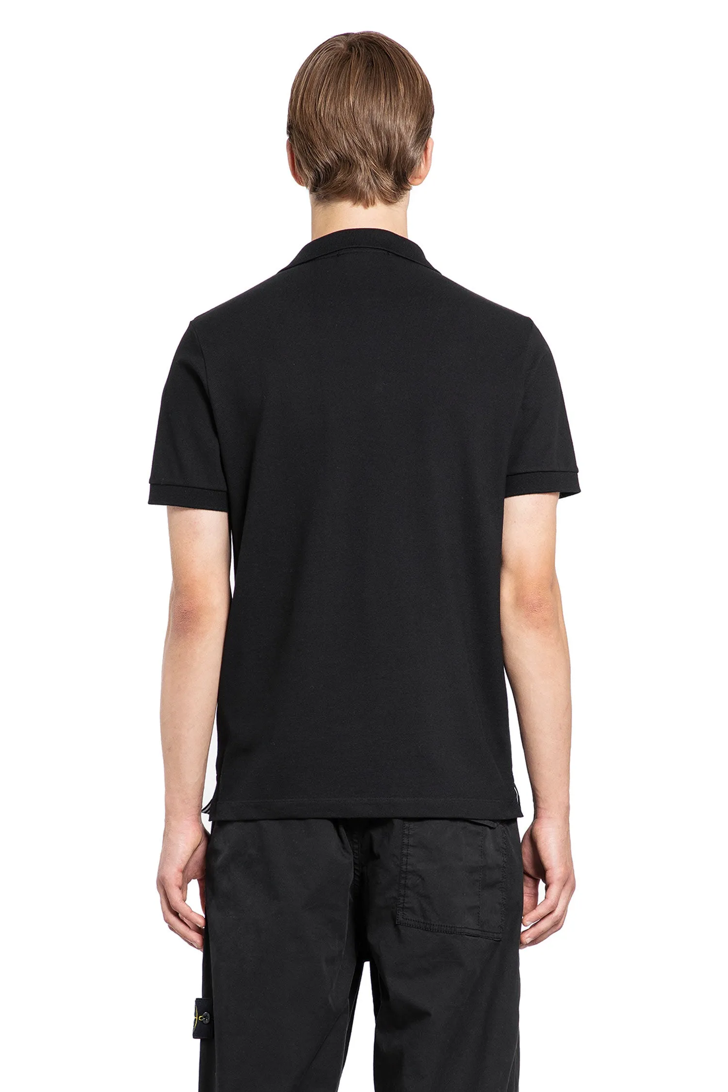 STONE ISLAND MAN BLACK T-SHIRTS & TANK TOPS