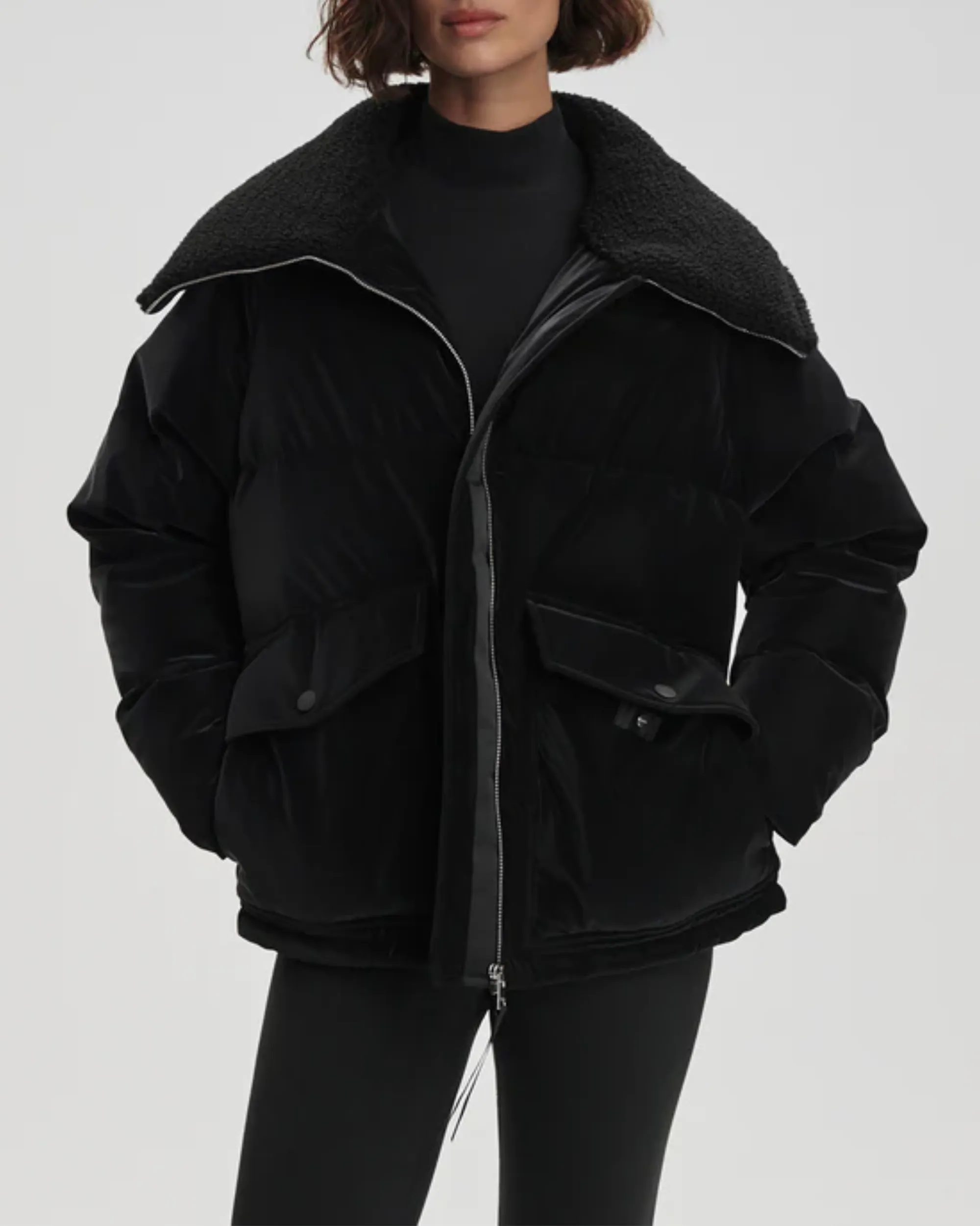 Varley Roseville Short Down Puffer in Black