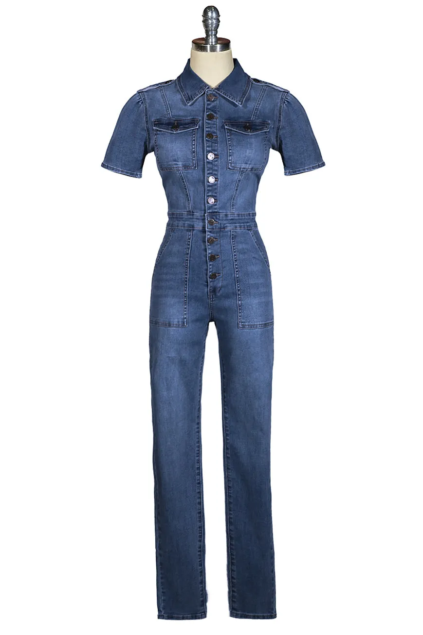 Virginia Jumpsuit (Dark Denim)