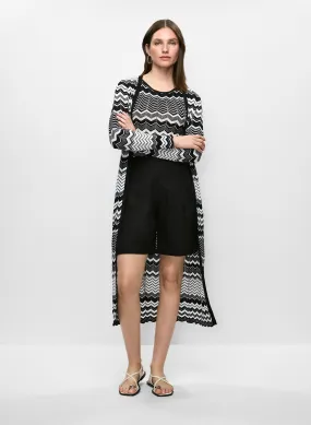 Zigzag Knit Duster Cardigan